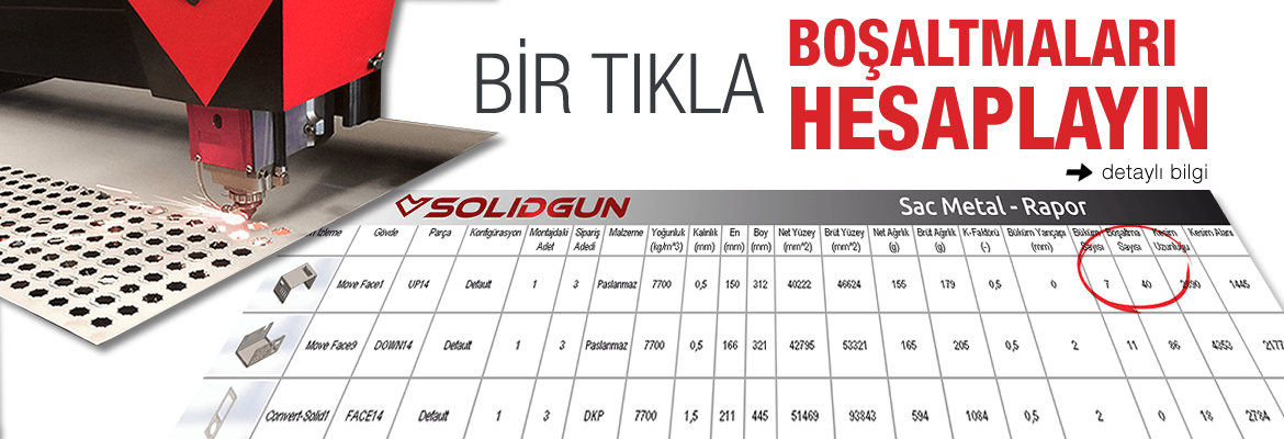 Bir tıkla boşaltmaları hesaplayın